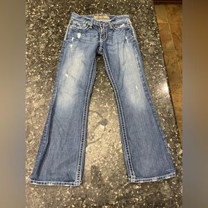 Buckle BKE Fulton Jeans Mens 29 (Actual 29x30) Medium Wash Bootcut Embroidered